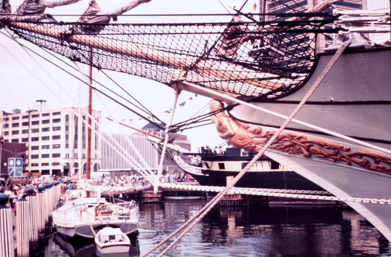 The bow of the DANMARK, Danish tall ship, tied up in Manhattan (Image credit: Rear Admiral Harley D. Nygren) The bow of the DANMARK, Danish tall ship, tied up in Manhattan
