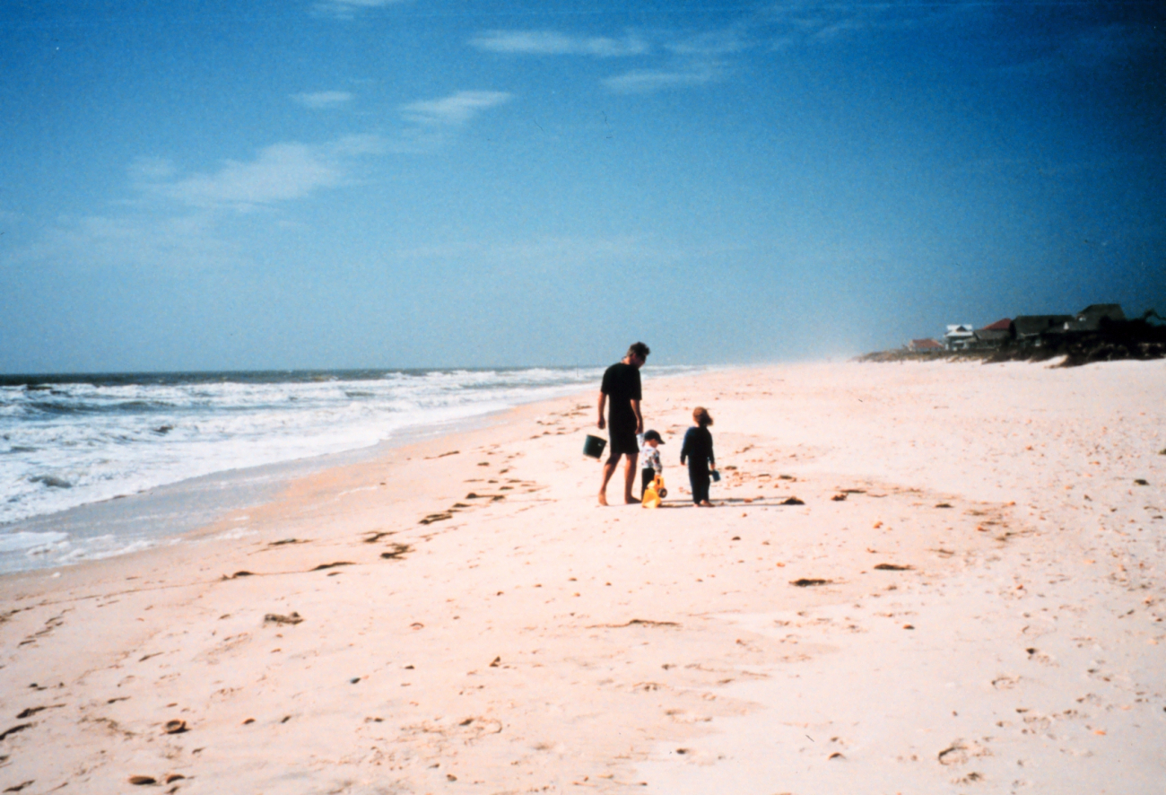 Beachcombing with the kids on a deserted beach (Image credit: Commander Grady Tuell) Beachcombing with the kids on a deserted beach