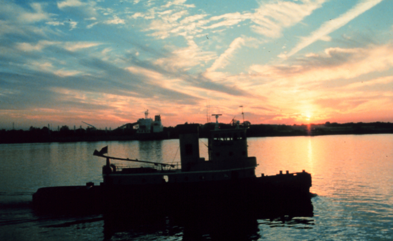 Sunset on the Mississippi River near downtown New Orleans (Image credit: Commander Grady Tuell) Sunset on the Mississippi River near downtown New Orleans
