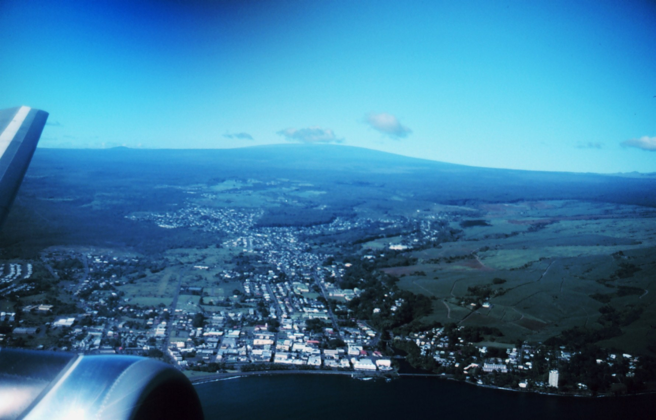 Hilo from the air after taking off for Maui (Image credit: Commander John Bortniak) Hilo from the air after taking off for Maui