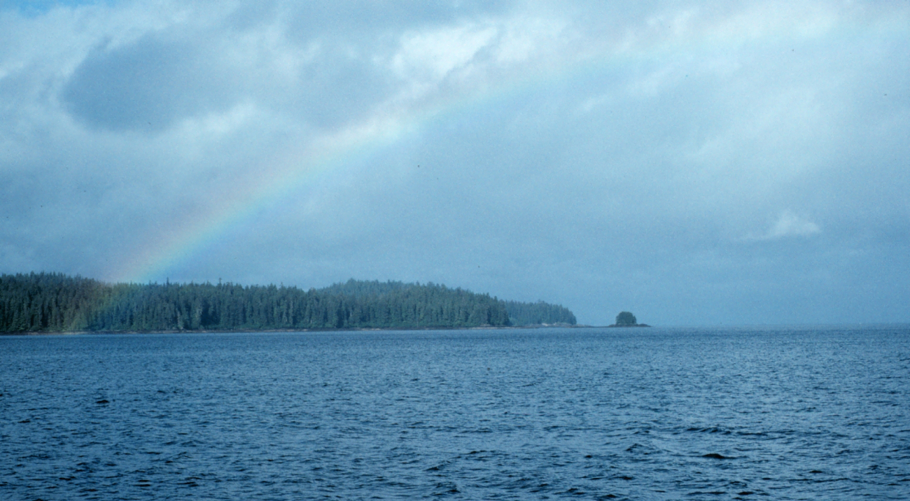 Rainbow in Frederick Sound (Image credit: Commander John Bortniak) Rainbow in Frederick Sound