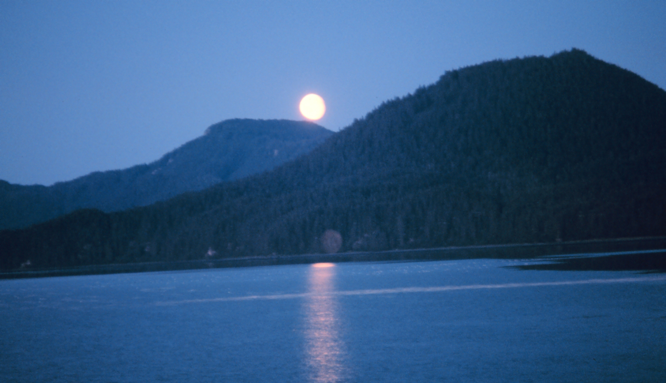 Moonrise on Hobart Bay (Image credit: Commander John Bortniak) Moonrise on Hobart Bay