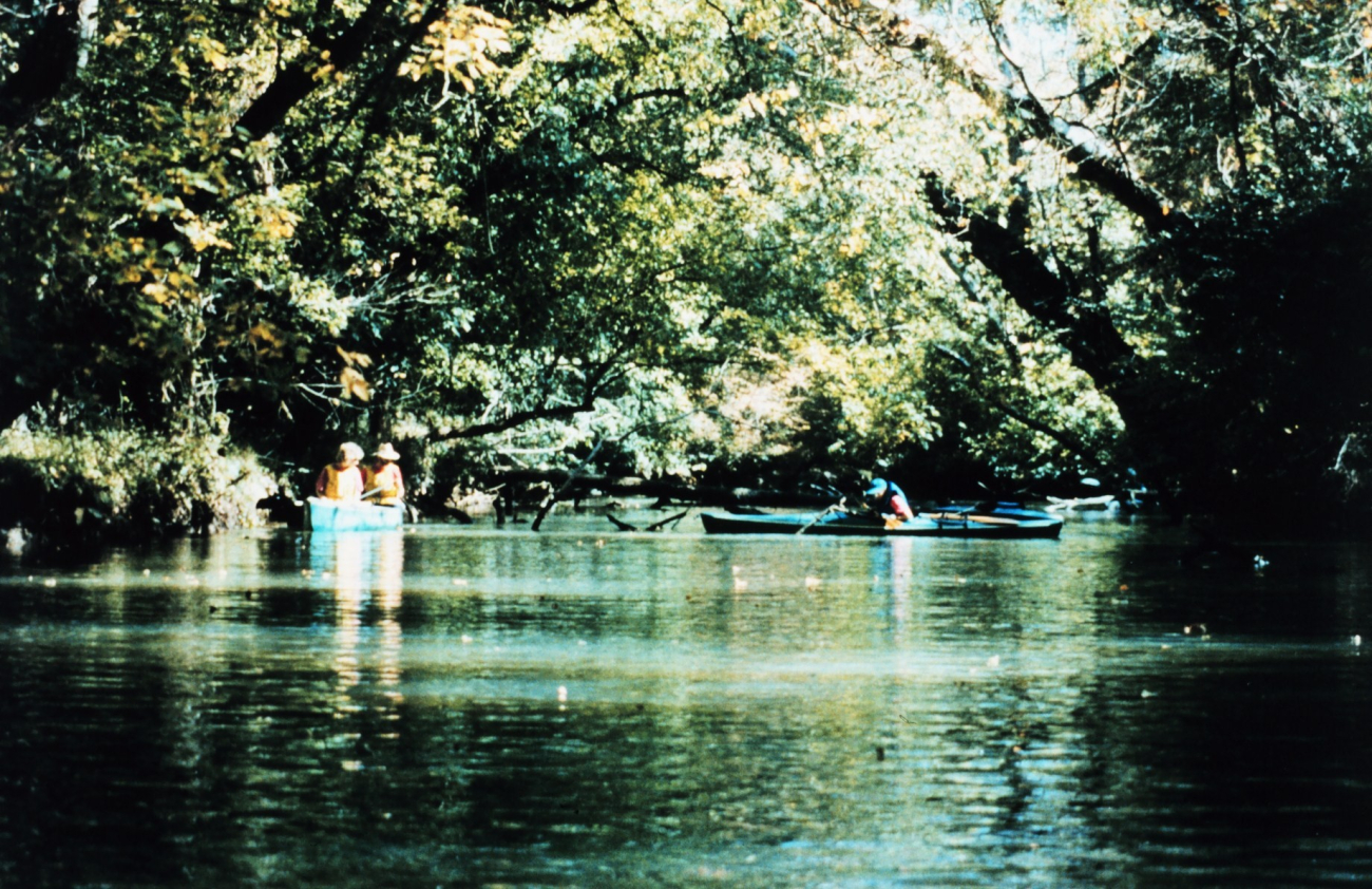 Canoers and kayakers enjoying an idyllic early fall afternoon on a quiettree-lined stretch of the upper Patuxent River (Image credit: Mary Hollinger) Canoers and kayakers enjoying an idyllic early fall afternoon on a quiettree-lined stretch of the upper Patuxent River
