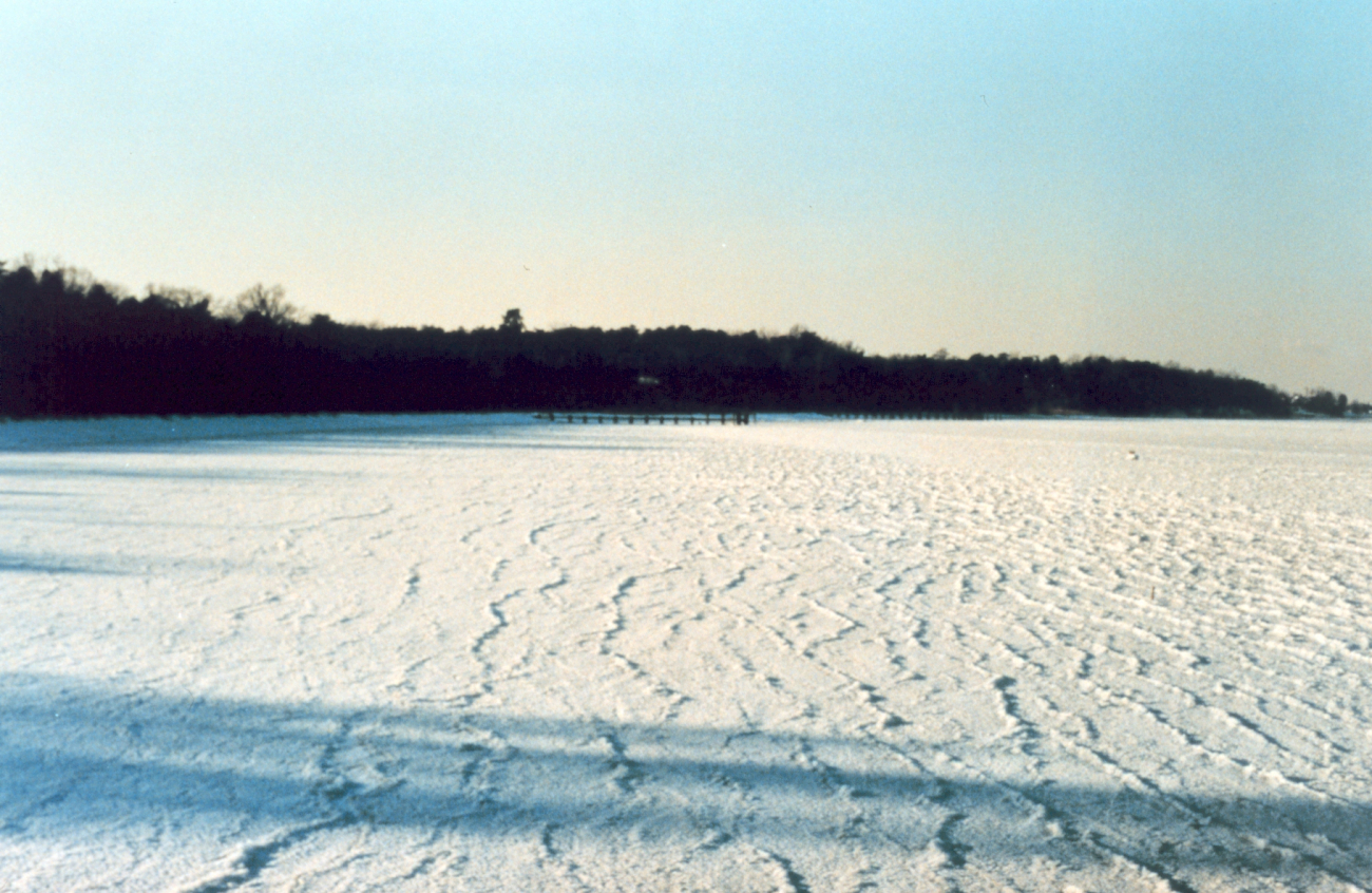 Iced over Patuxent River -looking upriver (Image credit: Mary Hollinger) Iced over Patuxent River -looking upriver