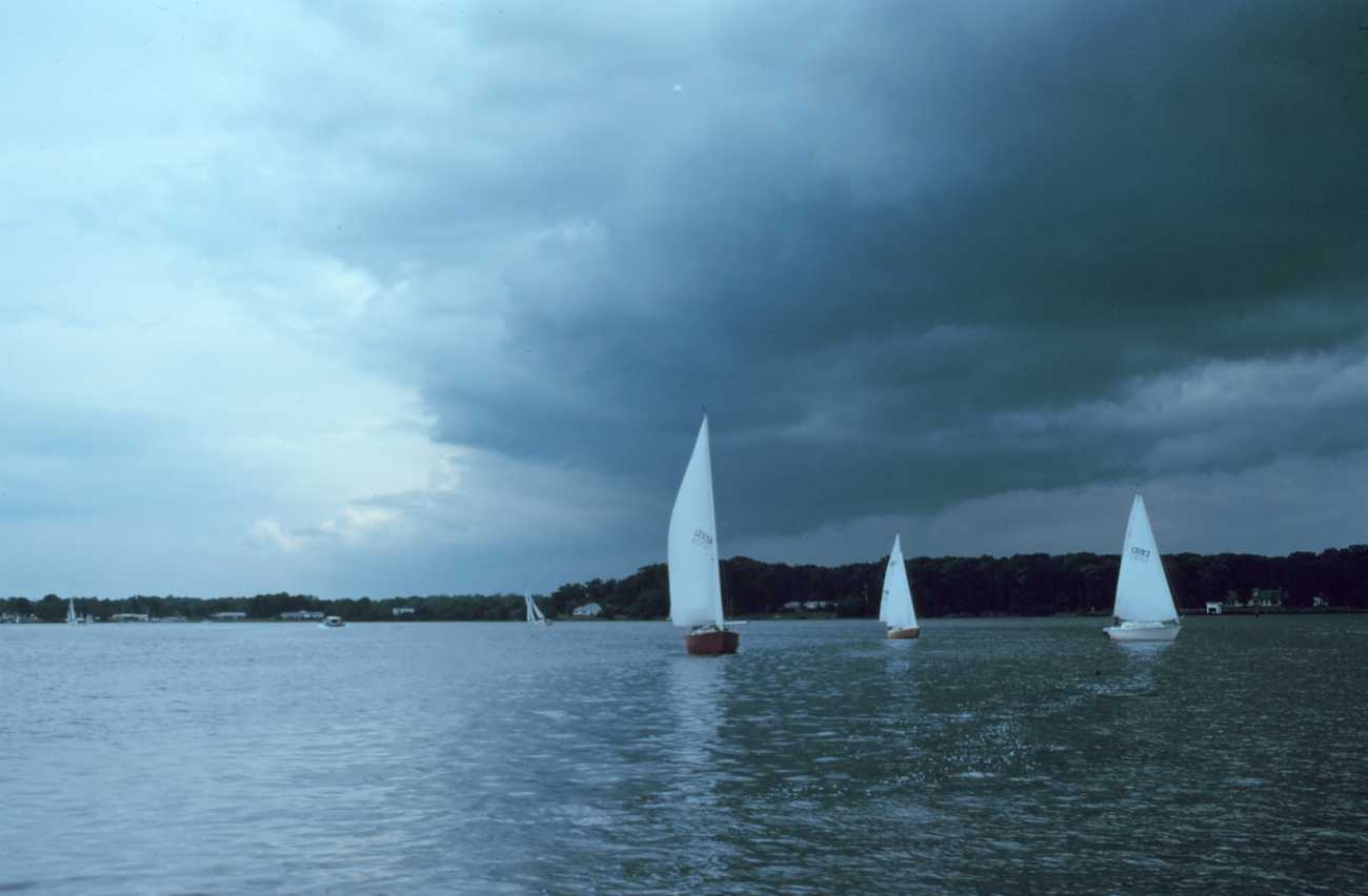 A squall line threatens sailors (Image credit: Mary Hollinger) A squall line threatens sailors