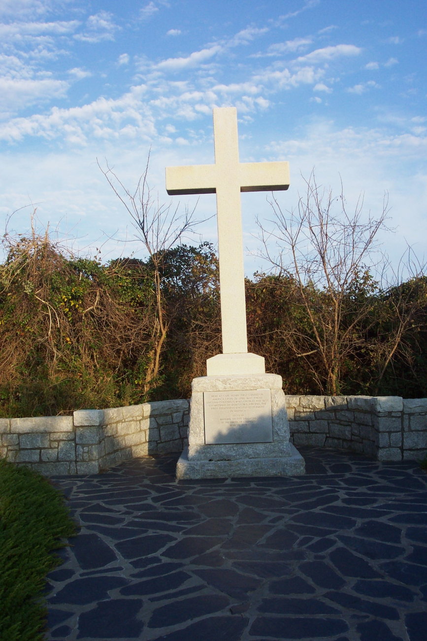 Memorial to the landing of the first English colonists, April 26, 1607, atCape Henry (Image credit: Captain Albert E. Theberge) Memorial to the landing of the first English colonists, April 26, 1607, atCape Henry