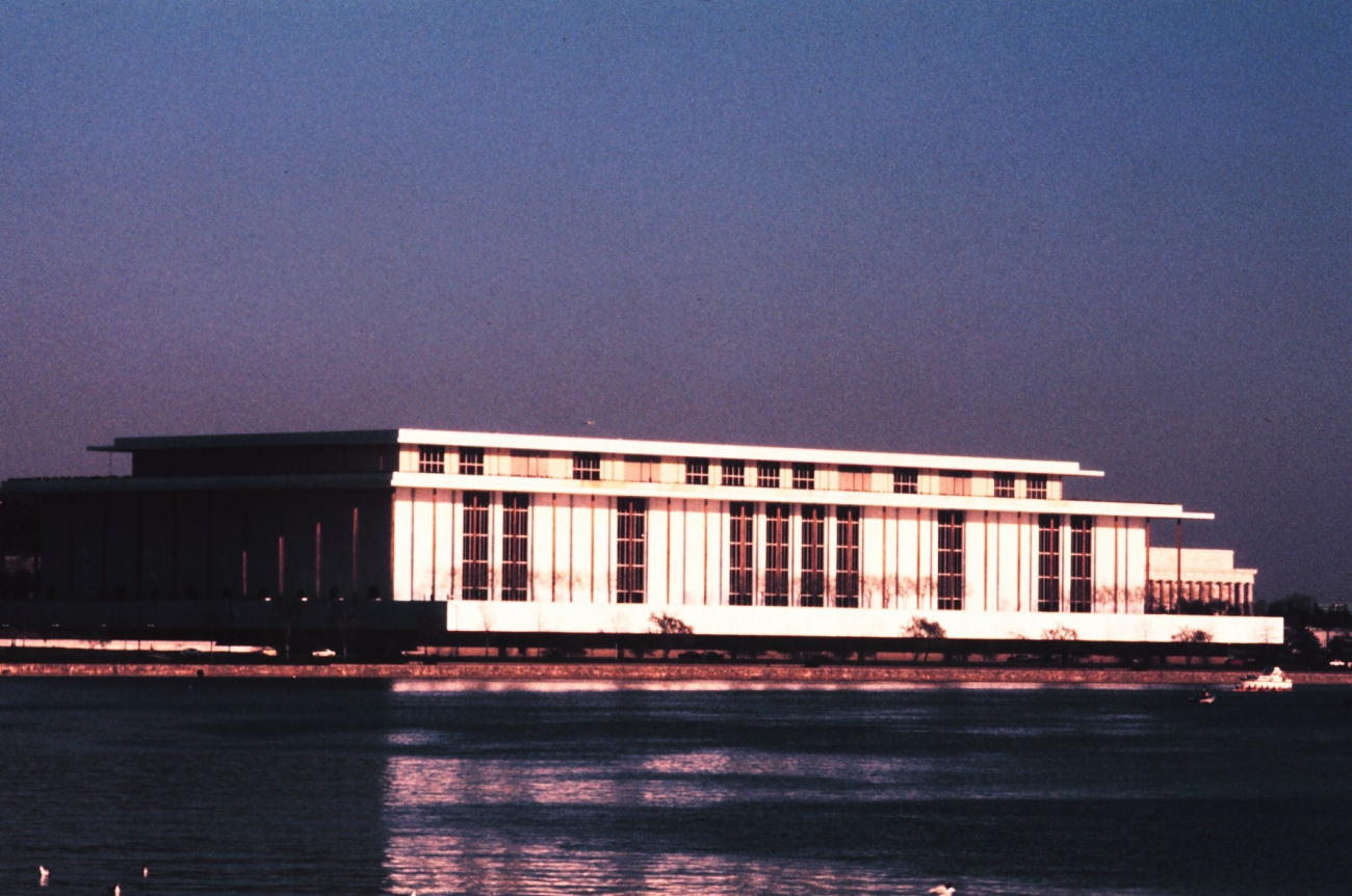 A late afternoon shot of the Kennedy Center as seen from the Potomac line1086.jpg A late afternoon shot of the Kennedy Center as seen from the Potomac