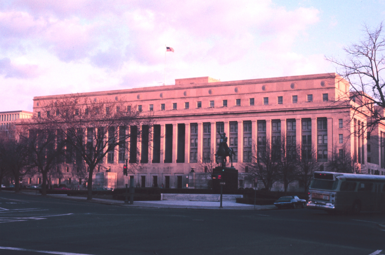 The Interior Department Building, formerly home to the Bureau of CommercialFisheries, forerunner of today's National Marine Fisheries Service line1087.jpg The Interior Department Building, formerly home to the Bureau of CommercialFisheries, forerunner of today's National Marine Fisheries Service
