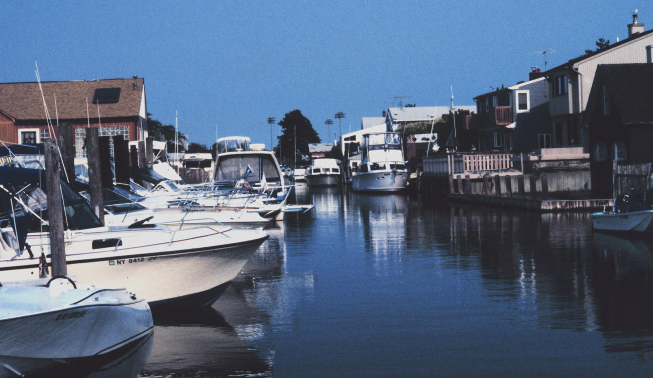 Backyard boat slips along Ocean Avenue (Image credit: Mr. Edward J. Pastula) Backyard boat slips along Ocean Avenue