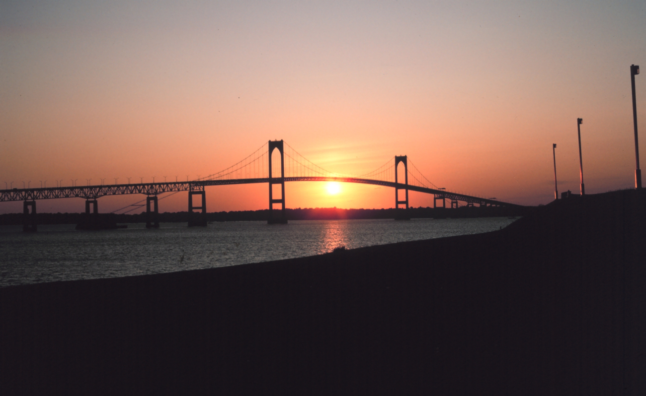 The Newport Bridge at sunset (Image credit: Mr. Ben Mieremet) The Newport Bridge at sunset