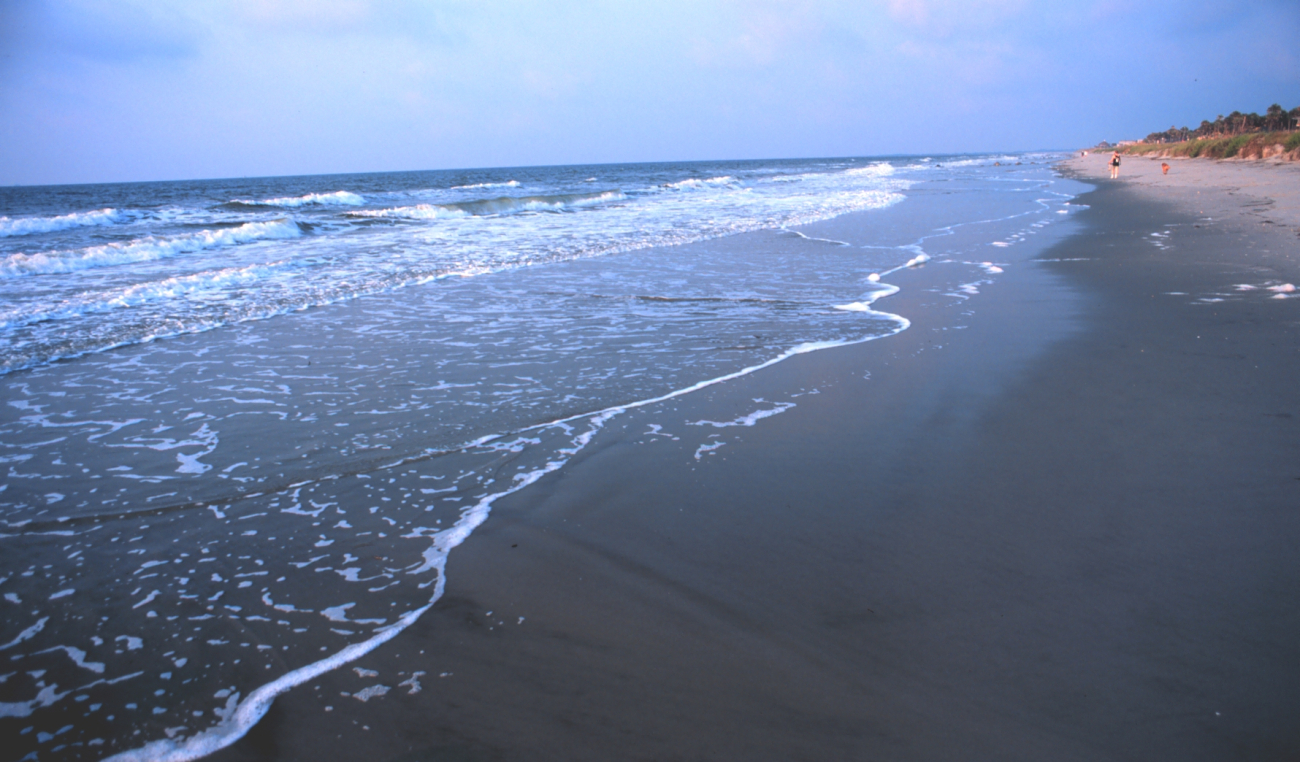 Gentle surf on the Folly Island Beach (Image credit: Mr. William B. Folsom) Gentle surf on the Folly Island Beach