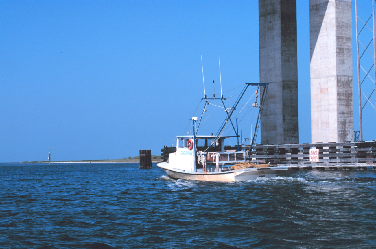 A shrimp boat headed north along the Intracoastal Waterway passing under the JFK Causeway (Image credit: Mr. William B. Folsom) A shrimp boat headed north along the Intracoastal Waterway passing under the JFK Causeway