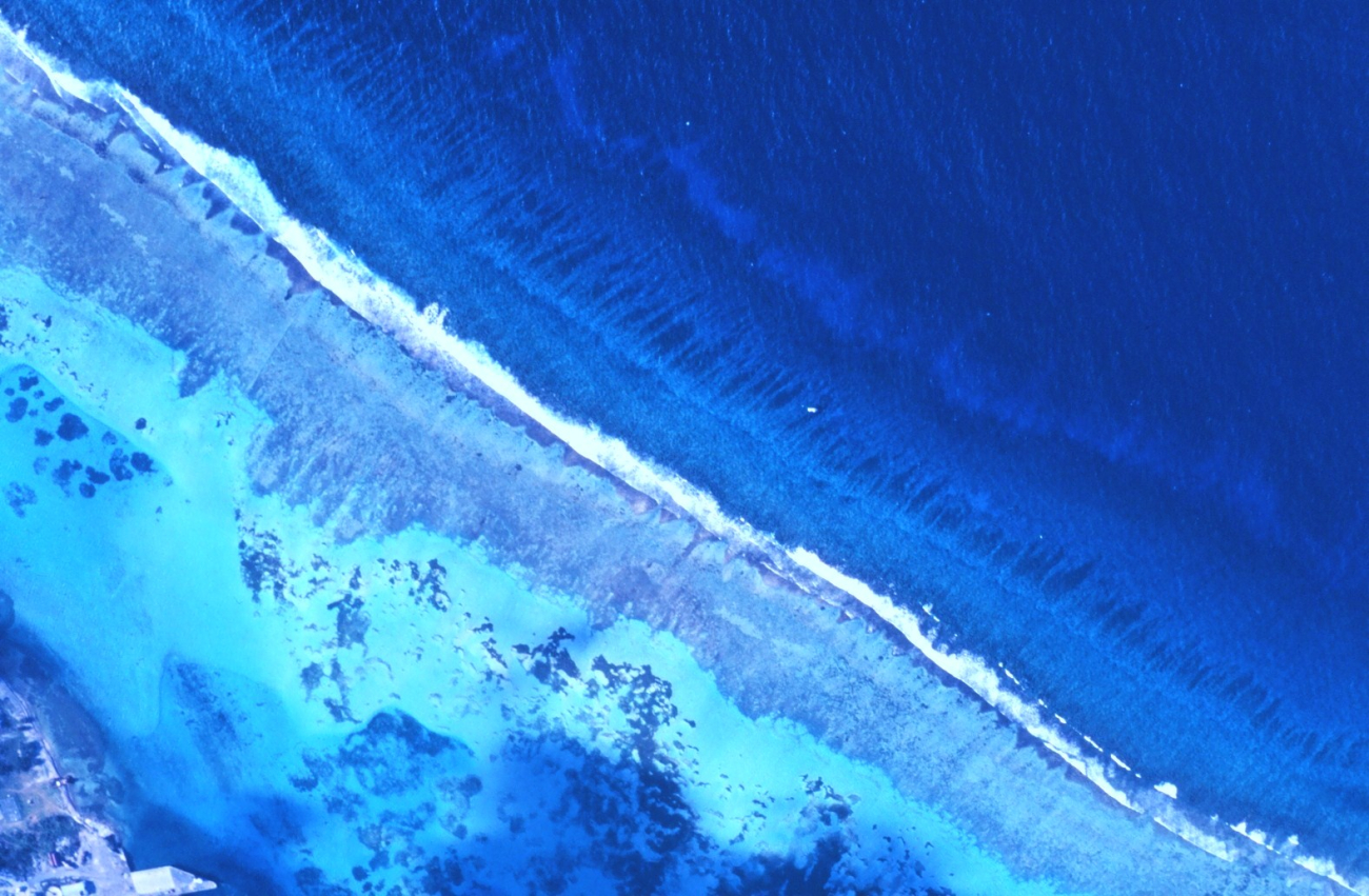 The meeting of land, reef, and sea (Image credit: Mr. Sean Linehan) The meeting of land, reef, and sea