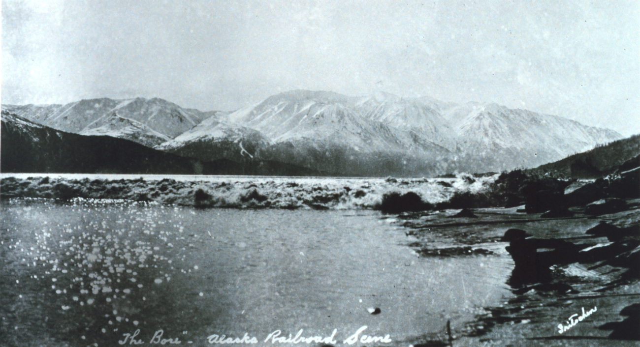 The tidal bore in Turnagain Inlet (Image credit: Archival photograph by Mr. Steve Nicklas) The tidal bore in Turnagain Inlet