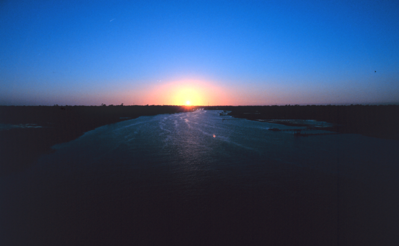 A sunset over coastal waters near Charleston (Image credit: Mr. Sean Linehan) A sunset over coastal waters near Charleston