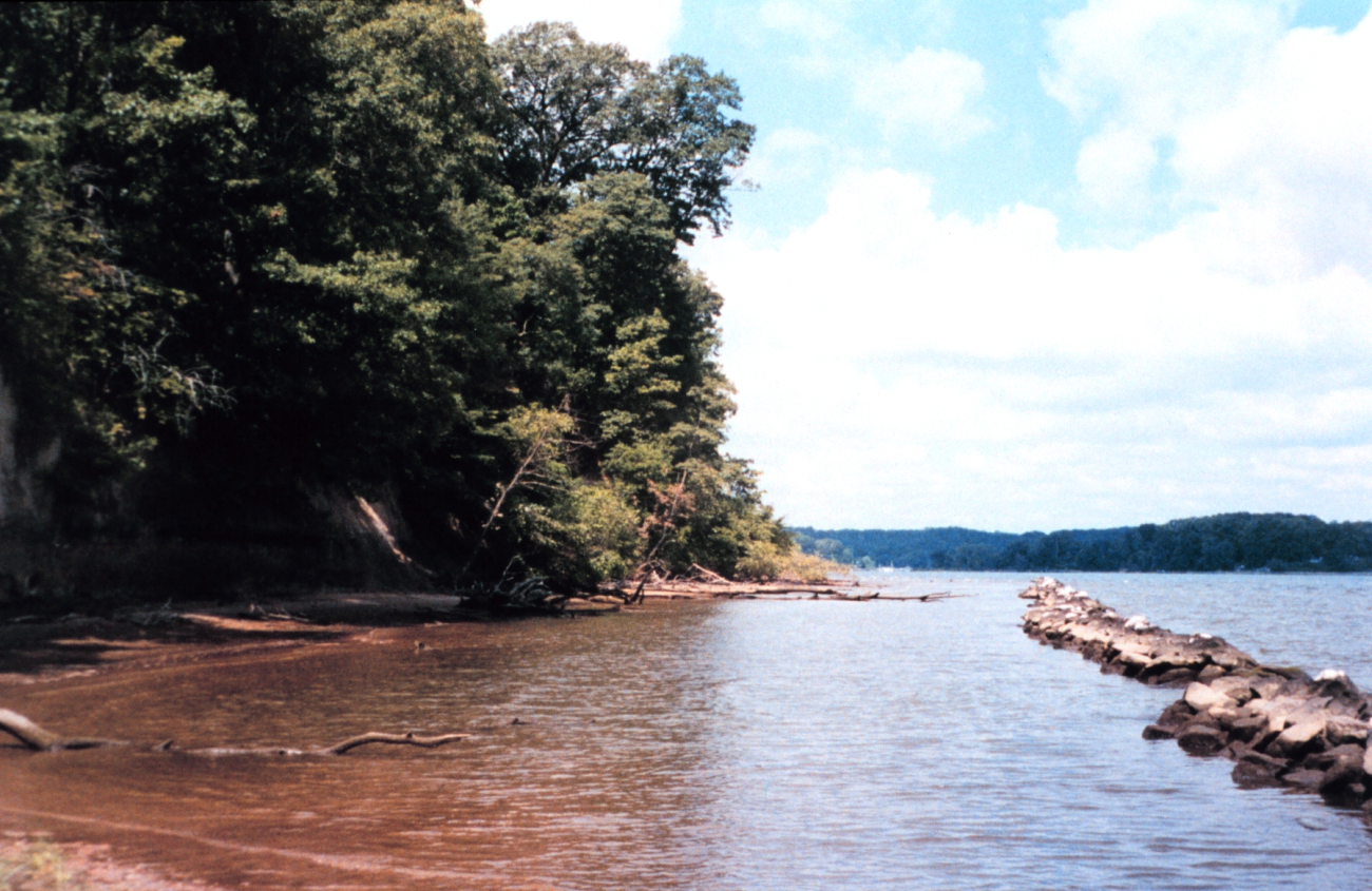 Efforts to preserve shoreline along the Severn River include installation ofsegmented jetties to diffuse wave energy (Image credit: Mary Hollinger) Efforts to preserve shoreline along the Severn River include installation ofsegmented jetties to diffuse wave energy