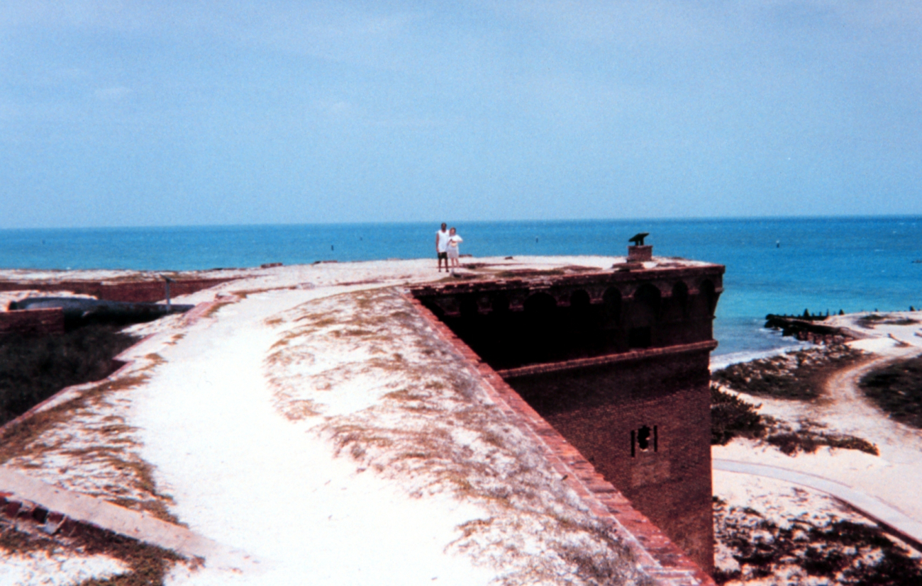 A view looking to the north along a section of the top of Fort Jefferson (Image credit: Captain Albert E. Theberge) A view looking to the north along a section of the top of Fort Jefferson