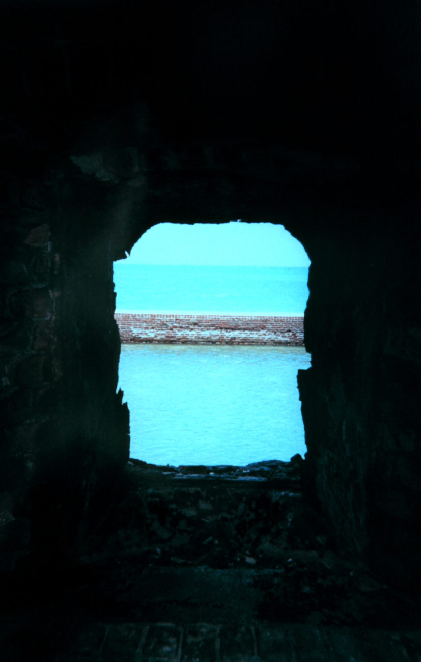 Looking through a cannon port towards the azure waters of the southern Gulf ofMexico (Image credit: Captain Albert E. Theberge) Looking through a cannon port towards the azure waters of the southern Gulf ofMexico