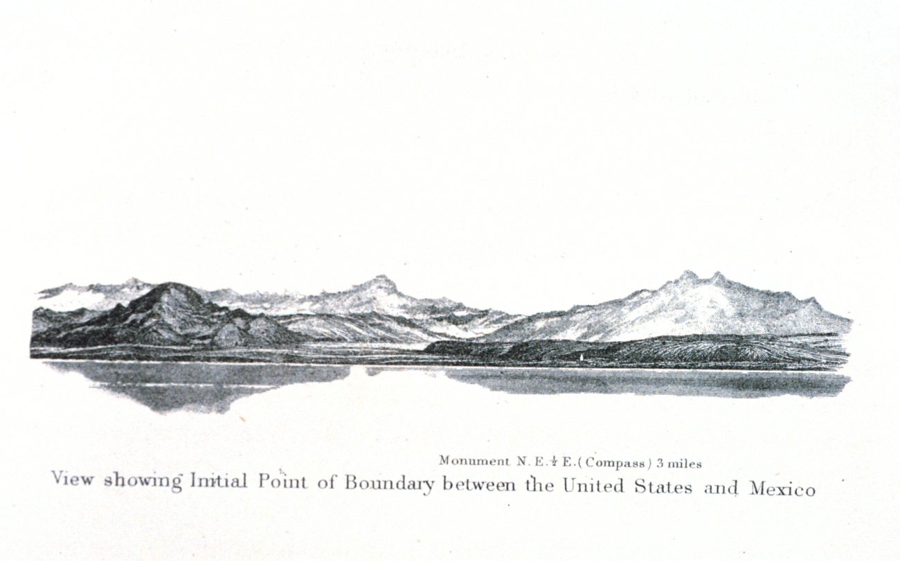 The boundary monument between the United States and Mexico just south of SanDiego (Image credit: Archival photograph by Mr. Steve Nicklas) The boundary monument between the United States and Mexico just south of SanDiego