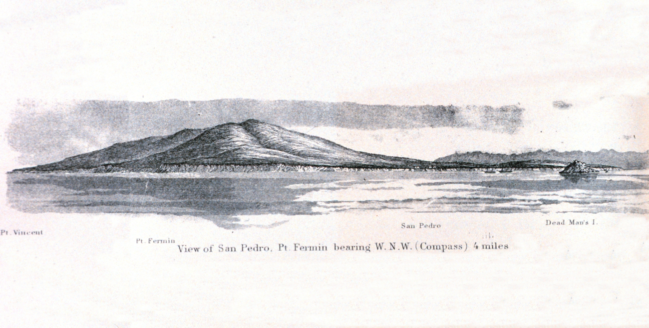 A view of San Pedro to the right and the highlands of Palos Verdes on the left (Image credit: Archival photograph by Mr. Steve Nicklas) A view of San Pedro to the right and the highlands of Palos Verdes on the left