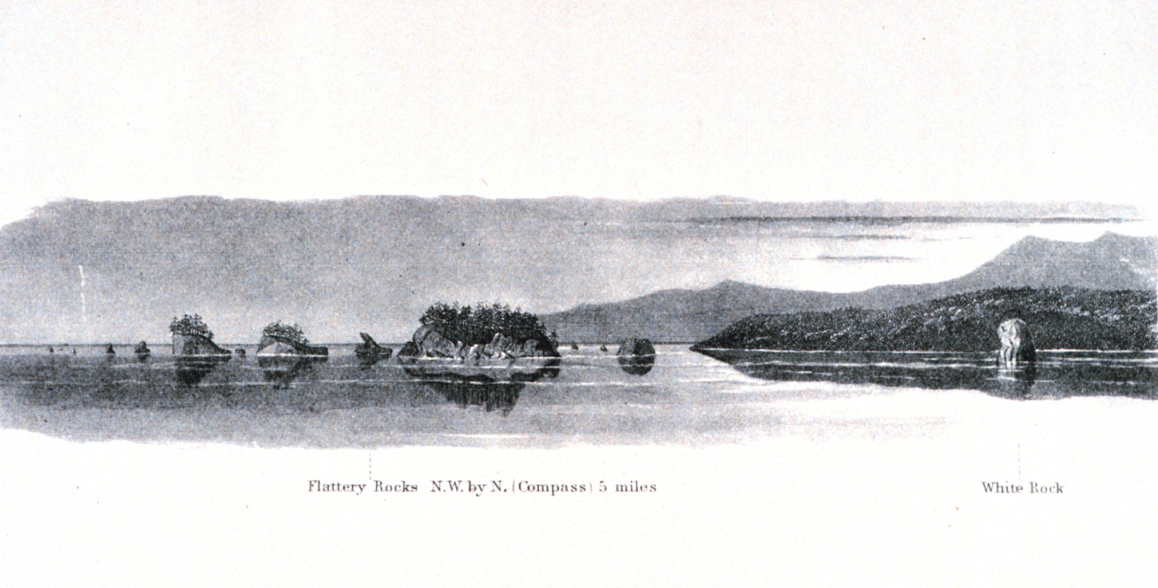 Flattery Rocks, approximately 12 nautical miles south of Cape Flattery (Image credit: Archival photograph by Mr. Steve Nicklas) Flattery Rocks, approximately 12 nautical miles south of Cape Flattery
