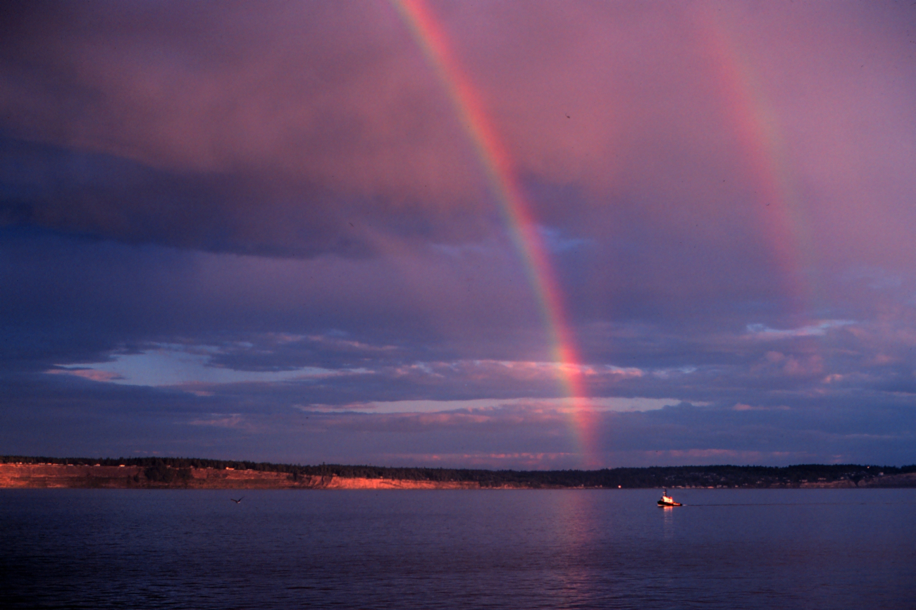 A spectacular double rainbow (Image credit: Mr. David Sinson) A spectacular double rainbow