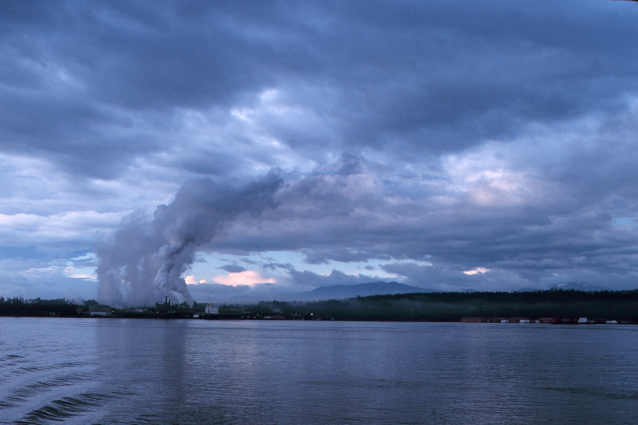 A lumber mill makes its own weather along the Inside Passage (Image credit: Mr. David Sinson) A lumber mill makes its own weather along the Inside Passage