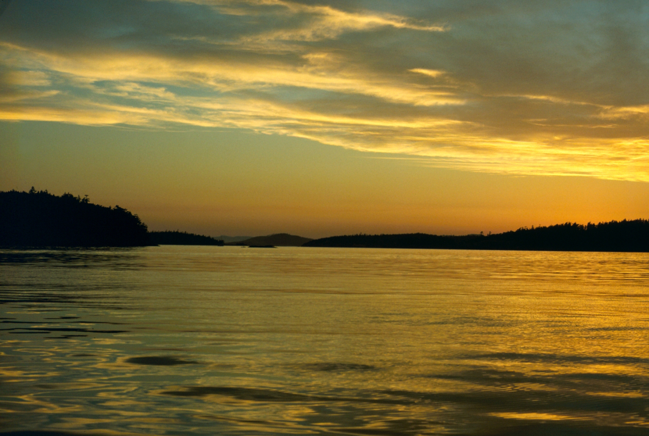 San Juan Islands sunset (Image credit: Commander George Leigh) San Juan Islands sunset