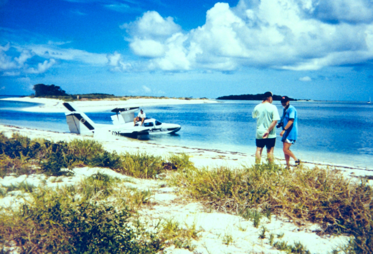 An amphibious plane at Fort Jefferson