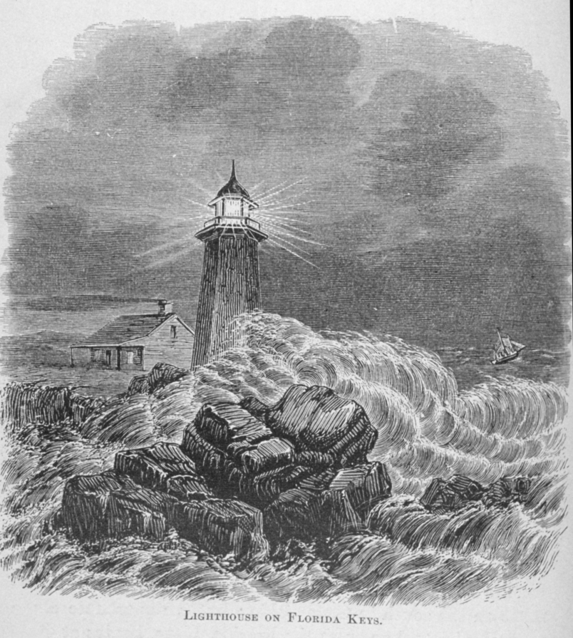 Lighthouse on Florida Keys - in Florida for Tourists, Invalids, and Settlersby George M line2433.jpg Lighthouse on Florida Keys - in Florida for Tourists, Invalids, and Settlersby George M
