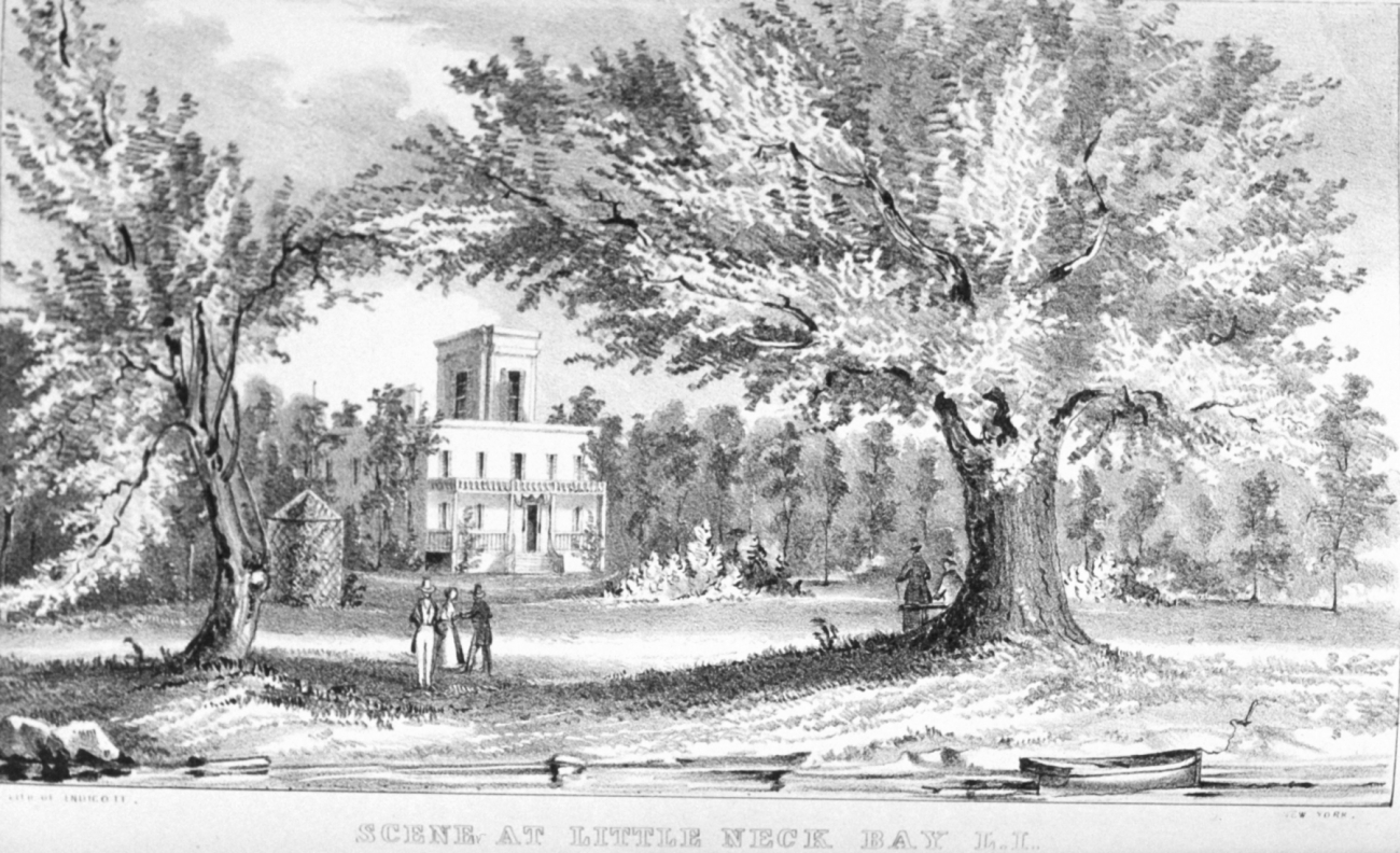 Scene at Little Neck Bay, Long Island line2458.jpg Scene at Little Neck Bay, Long Island