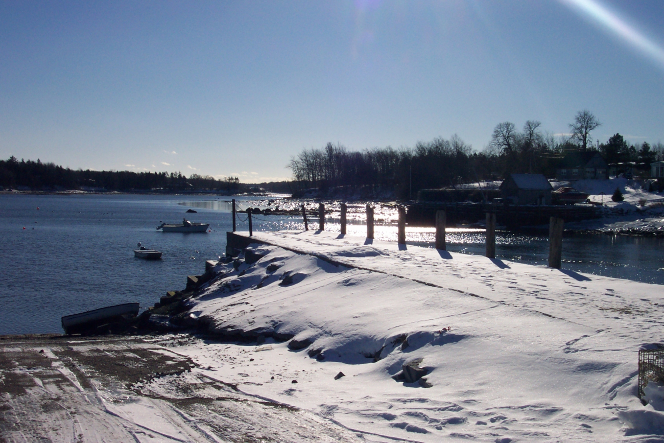 The boat ramp at South Thomaston on a bright January day (Image credit: Casey Theberge) The boat ramp at South Thomaston on a bright January day