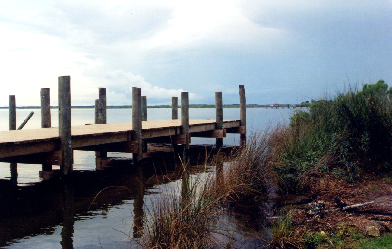 A pier on the Albemarle Sound side of the outer banks (Image credit: Mary Hollinger) A pier on the Albemarle Sound side of the outer banks