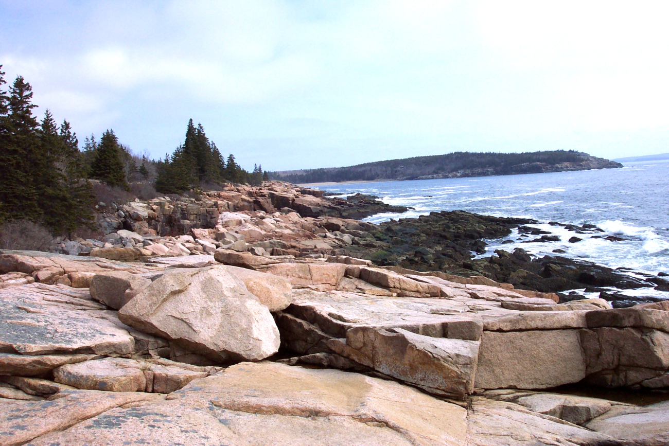 Looking north towards Sand Beach along the southeast coast ofMt (Image credit: Captain Albert E. Theberge) Looking north towards Sand Beach along the southeast coast ofMt