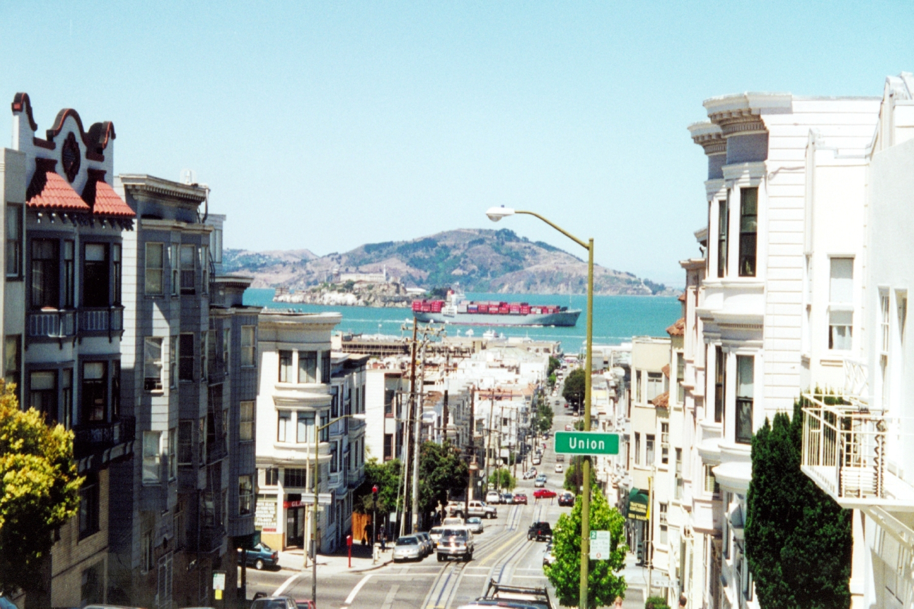 Looking towards Alcatraz from a fabled San Francisco hill (Image credit: Julia Brownlee) Looking towards Alcatraz from a fabled San Francisco hill
