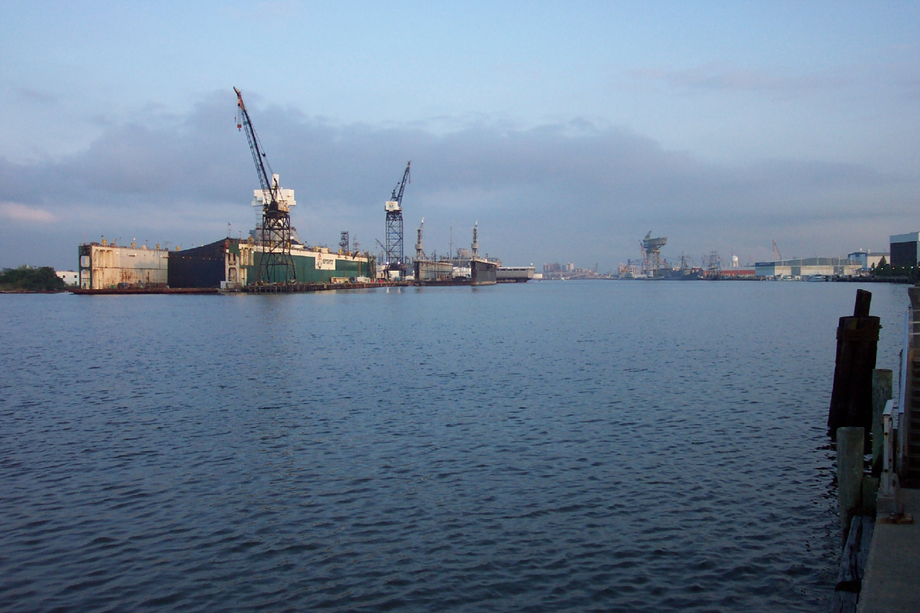 Shipyards on the Elizabeth River, Norfolk (Image credit: Captain Albert E. Theberge) Shipyards on the Elizabeth River, Norfolk