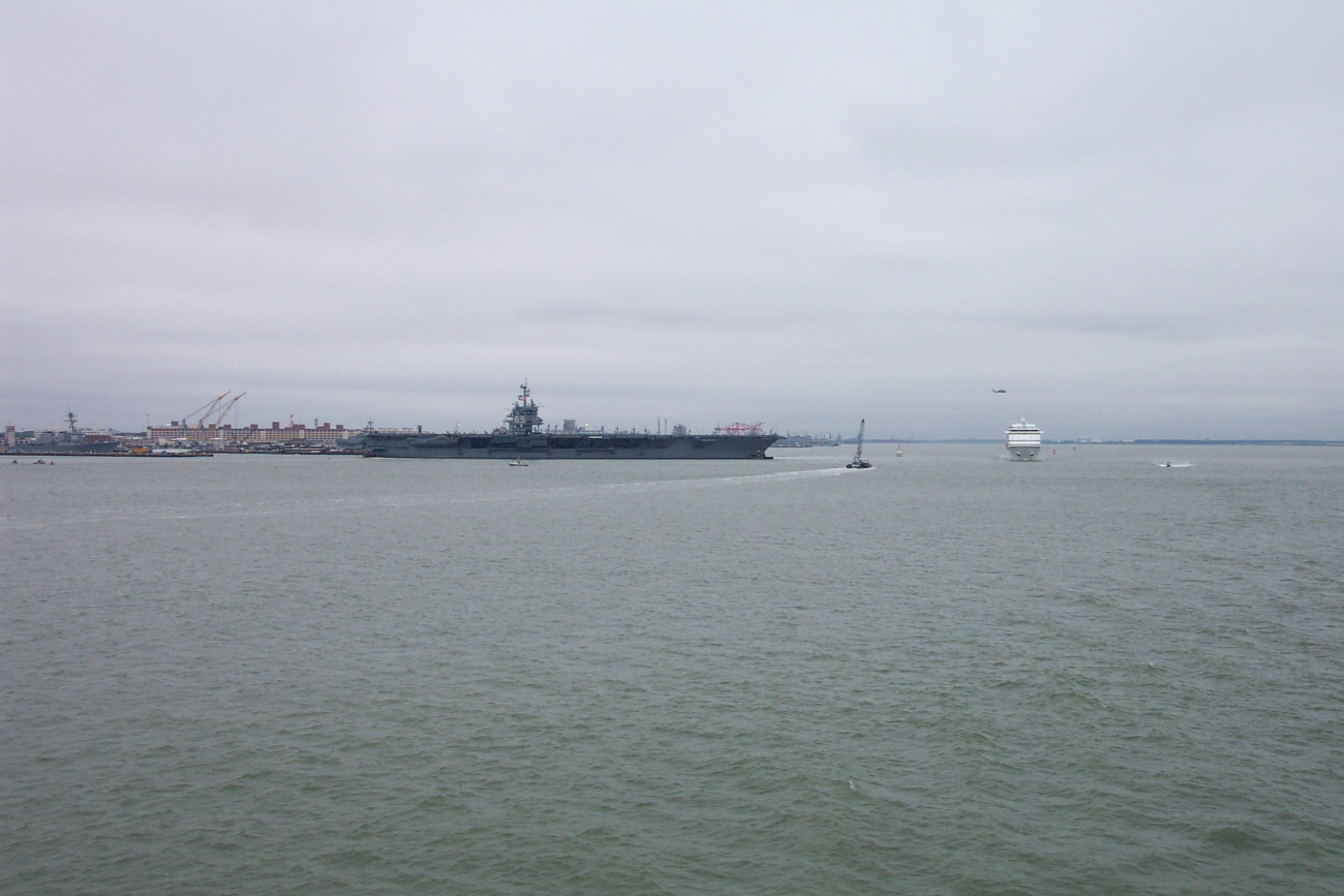 USS ENTERPRISE maneuvering for docking (Image credit: Michael Theberge) USS ENTERPRISE maneuvering for docking