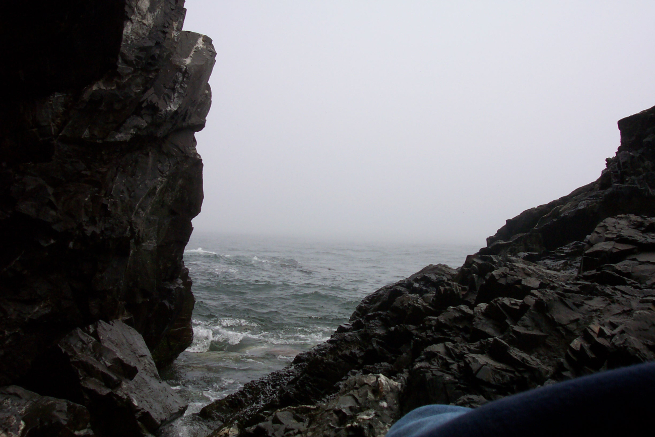 Looking to the sea through a cleft in the rocks at West Quoddy Head (Image credit: Captain Albert E. Theberge) Looking to the sea through a cleft in the rocks at West Quoddy Head