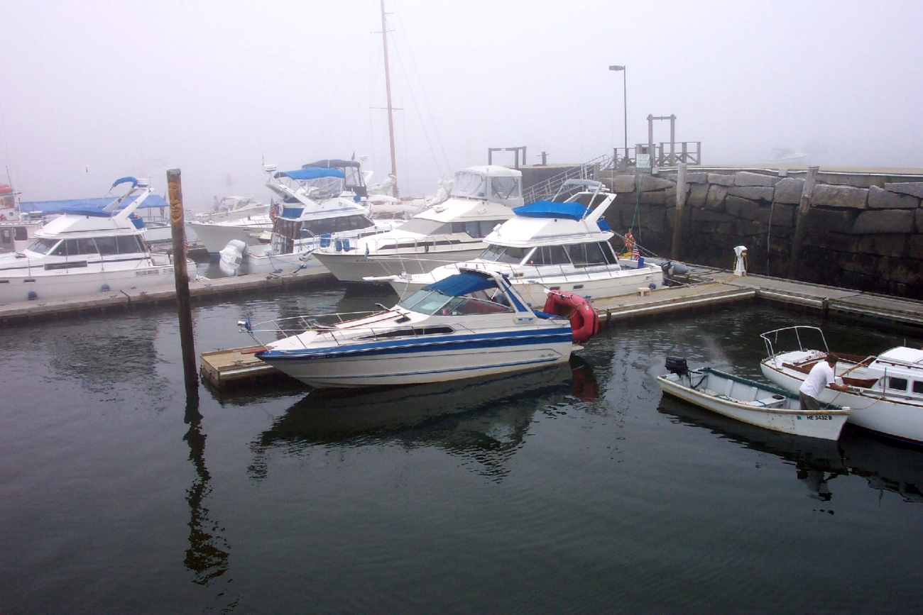 The harbor at Belfast on a foggy morning (Image credit: Captain Albert E. Theberge) The harbor at Belfast on a foggy morning