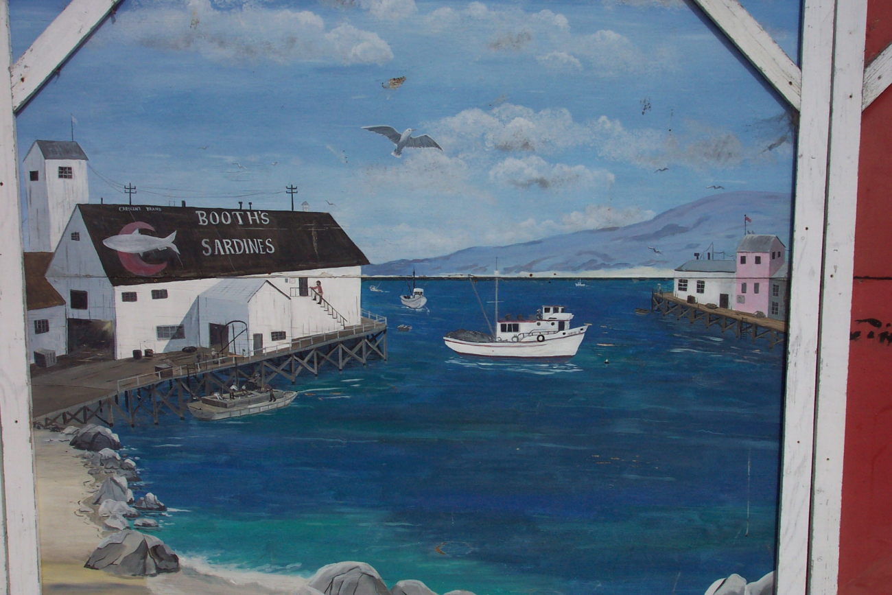 Waterfront art at a construction site commemorating the Cannery Row of the1930's and 1940's (Image credit: Captain Albert E. Theberge) Waterfront art at a construction site commemorating the Cannery Row of the1930's and 1940's