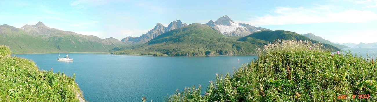 Off Gunnysack Island near Virgin Peak in Kuiutka Bay, western Alaska Peninsula (Image credit: Lieutenant (j.g.) Steve Snow) Off Gunnysack Island near Virgin Peak in Kuiutka Bay, western Alaska Peninsula