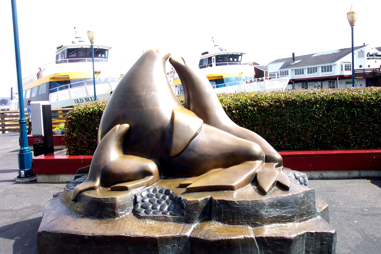 Sculpture of a California sealion family at Pier 39, near Fisherman's Wharf (Image credit: Captain Albert E. Theberge) Sculpture of a California sealion family at Pier 39, near Fisherman's Wharf