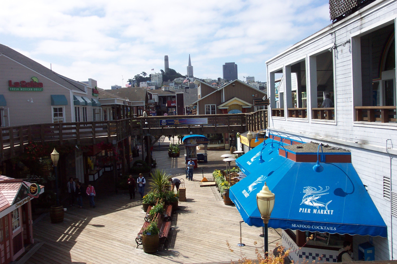 A view of Coit Tower and the Transamerica Pyramid from Pier 39 looking to thewest (Image credit: Captain Albert E. Theberge) A view of Coit Tower and the Transamerica Pyramid from Pier 39 looking to thewest