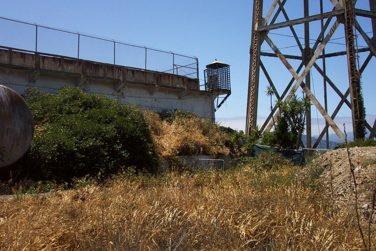 A guardhouse on the southeast corner of the main prison complex at Alcatraz (Image credit: Captain Albert E. Theberge) A guardhouse on the southeast corner of the main prison complex at Alcatraz