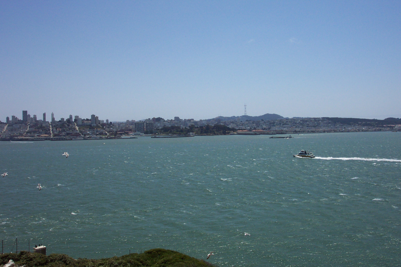 The San Francisco skyline from Alcatraz