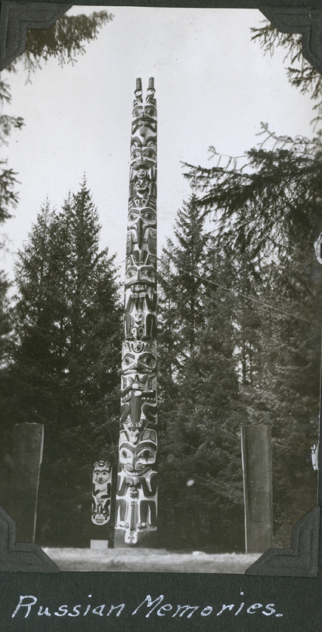 A totem pole at Sitka (Image credit: Family of Commander Leonard C. Johnson, USC&GS;) A totem pole at Sitka