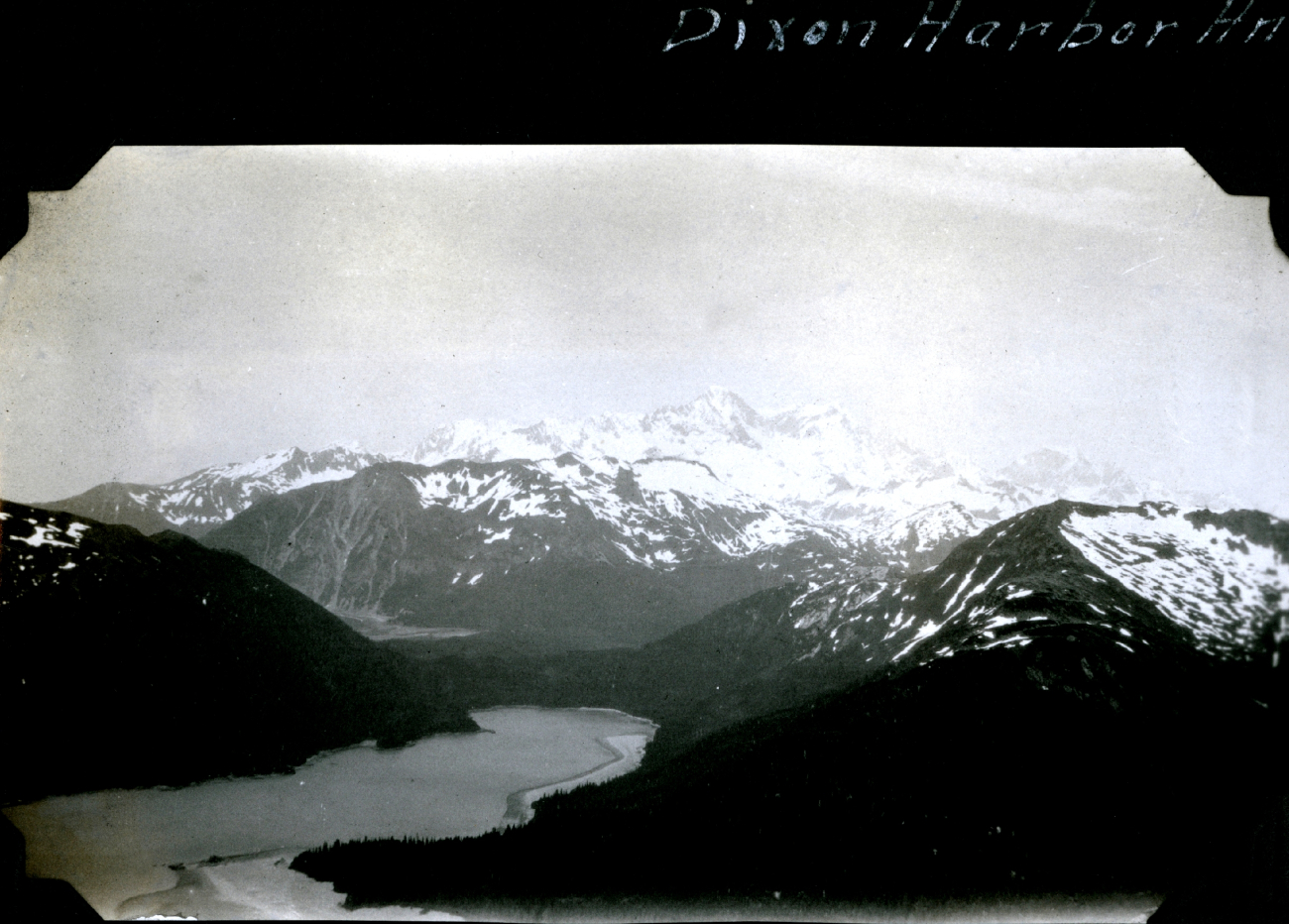 Dixon Harbor with Mount Fairweather in the center of the photo (Image credit: Family of Commander Leonard C. Johnson, USC&GS;) Dixon Harbor with Mount Fairweather in the center of the photo