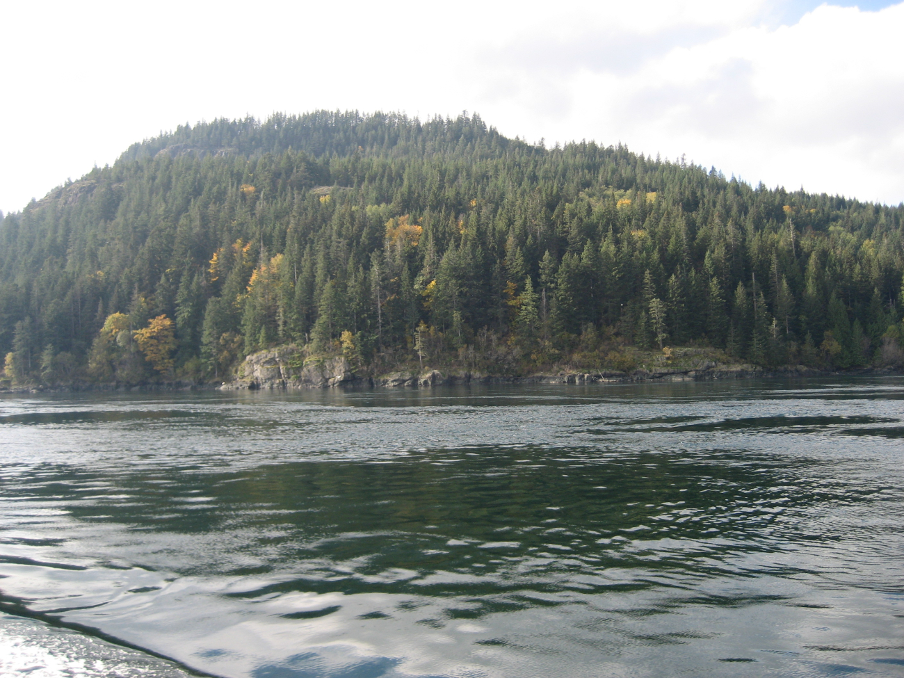 A fall scene along the Inside Passage (Image credit: Second Mate Michael Theberge) A fall scene along the Inside Passage