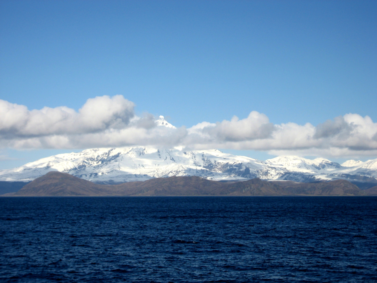 Shishaldin Volcano, one of the great navigationallandmarks of Alaska (Image credit: Second Mate Michael Theberge) Shishaldin Volcano, one of the great navigationallandmarks of Alaska