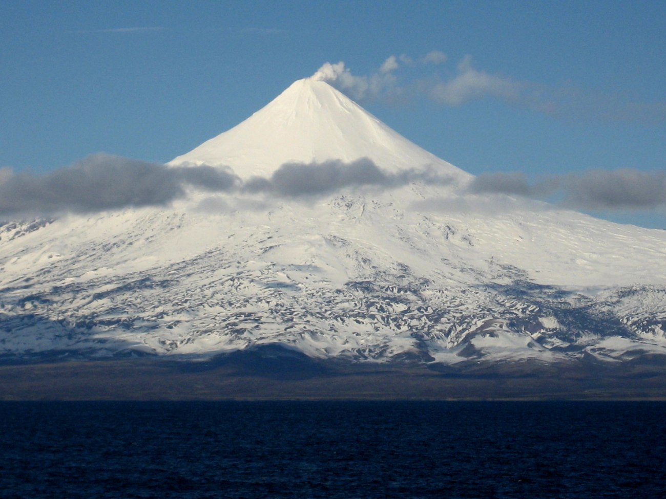 Shishaldin Volcano, one of the great navigationallandmarks of Alaska (Image credit: Second Mate Michael Theberge) Shishaldin Volcano, one of the great navigationallandmarks of Alaska
